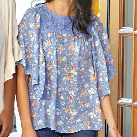 Matilda Jane Tops - Matilda Jane be here now floral top, size small